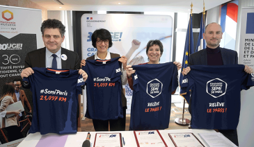 Le ministère de l’Éducation nationale, de la Jeunesse, des Sports et des Jeux olympiques et paralympiques, Harmonie Mutuelle et l’Harmonie Mutuelle Semi de Paris s’associent pour lutter contre la sédentarité